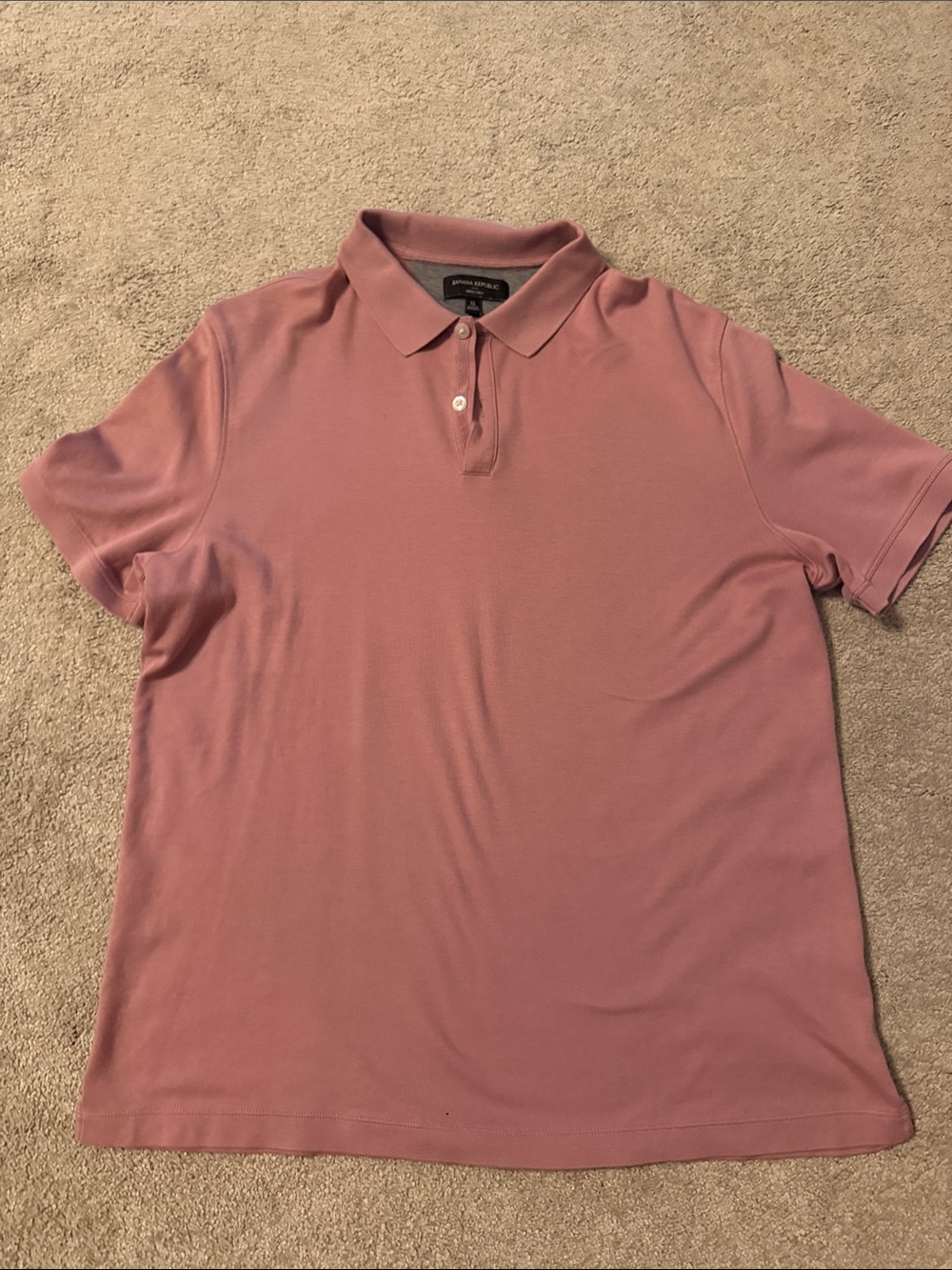 Men's Pink Polo Shirt- banana republic